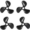 QUARKZMAN 2Set Eliche A 3 Pale Foro Diametro 3 mm Rotazione Oraria CW Nero | Diametro Esterno 25mm, Elica Per Trapano Per Barche RC, Modellismo Navale Fai Da Te, Elica Per Barche RC