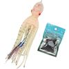 Cryfokt Artificial Fishing Octopus Lure 180g, Glow in Dark Squid Swimbait | Esca morbida in TPE nottilucente con espulsione di inchiostro, attrezzatura da mare resistente per la traina con cernia e