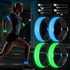 Aicharynic 4 Pezzi Bande Catarifrangenti, LED Bracciale di Ricarica USB con 3 modalità di Illuminazione, Fascia per Braccio di Sicurezza Alta visibilità, per Running, Bici, Corsa Notturna, Correre