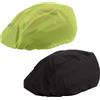DEEPCRAFF 2 Pezzi Copertura per Casco da Bici, Nera, Leggera e Aderente | Tessuto Oxford, Antivento e Portatile, per Ciclismo e Corsa su Strada, per Caschi da Bici e Moto