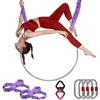 PRIOR FITNESS Attrezzo per Il Cerchio Danza Aerea, Cerchio Aereo in Acciaio Inossidabile a Doppio Punto di 80 cm/85 cm/90 cm/95 cm, Anello di Yoga Aereo Adatto per Casa e Palestra
