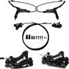 splumzer ZTZ Set di Freni Idraulici per eBike a 4 Pistoni, Freni a Disco Idraulici a 2 Pin per E-Bike, Kit di Freni Idraulici Pre-bilanciati con Adattatore di Montaggio, Ideale per eBike e Scooter Elettrici