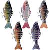 Generic pesca acquatica, scappatoia 5x realistico nuoto Lure Swimbait segmentato | Esche da pesca multi-sezione per attrezzatura da pesca per principianti all'aperto per l'acqua