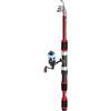 Kivivaka Kit canna da pesca telescopica e mulinello da 1,8 m, in fibra di carbonio con design mimetico, set portatile per pesca alla carpa, verde e giallo