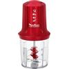 MOULINEX Mini Hachoir Électrique Multi Moulinette 3en1, Hacher, Mixer, Émulsionner, 2 Vitesses, 500 W, Rouge AT714G32