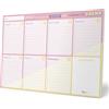Grupo Erik Planner Settimanale da Tavolo A4 Carouge Blue & Pink | 54 Fogli a Strappo, Planning Settimanale Orizzontale, Spazi Giornalieri e Note, To Do List
