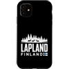 Lapland Finland Travel Souvenirs Custodia per iPhone 11 Lapponia Finlandia Skyline Badge viaggio souvenir