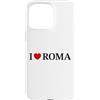 BocuDesign Custodia per iPhone 15 Pro Max I love Roma cuore d'Italia