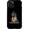 Thanksgiving Feast Funny Steampunk Pilgr Custodia per iPhone 11 Pro T-Rex Dinosauro Vintage Retro Turchia Cena Giorno Vendemmia Autunno