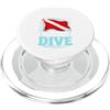 Design Bandiera Subacquea Maglietta Subacqueo Bandiera Sub Oceano SOME DAYS JUST DIVE PopSockets PopGrip per MagSafe