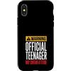 Official Teenager 13th Birthday Apparel Custodia per iPhone X/XS Ufficiale Adolescente 13° Compleanno Boy Warning Ufficialmente 13