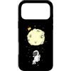 Universe star planets solar Sun ufo moon Custodia per iPhone 17 Pro Max Astronauta con luna paracadute