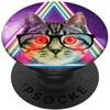 Laser Eyes Space Cat Lover Funny Kitty Laser Eyes Space Cat Funny Kitty For Cats Lovers PopSockets PopGrip Adesivo