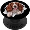 4IrishRedWhiteSetterLovers Divertente Setter Irlandese Rosso e Bianco Sbirciare Carino Dog Lover Mamma PopSockets PopGrip Adesivo