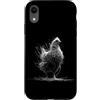 Minimal Abstract Drawing Scribble Line A Custodia per iPhone XR Arte minimalista disegnata a mano astratta del pollo di scarabocchio
