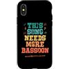 Jazz Band Bassoon Player Merch With Retr Custodia per iPhone X/XS Questa canzone ha bisogno di più fagotto