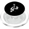 President Abe Lincoln Playing Guitar Roc Abraham Lincoln Suonare Chitarra Elettrica Vintage Rock PopSockets PopGrip per MagSafe