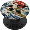 Panda Surfing The Ocean Wave Japanese Ar Panda Surf Onda giapponese Ukiyo-e Ocean Art PopSockets PopGrip Adesivo