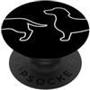 Cute Wiener Dog Apparel & Art Split Bassotto Wiener Amante dei cani Divertente PopSockets PopGrip Adesivo