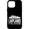 Lapland Finland Travel Souvenirs Custodia per iPhone 16 Pro Max Lapponia Finlandia Skyline Badge viaggio souvenir