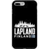 Lapland Finland Travel Souvenirs Custodia per iPhone 7 Plus/8 Plus Lapponia Finlandia Skyline Badge viaggio souvenir