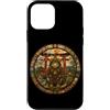 Japanese Old Cats Custodia per iPhone 12 mini Samurai Guardian - Gatto medievale in vetro colorato, stile giapponese