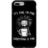 It's Fine I'm Fine Everything Is Fine Co Custodia per iPhone 7 Plus/8 Plus Va bene Sto bene Va tutto bene Skeleton Coffee Lover
