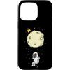 Universe star planets solar Sun ufo moon Custodia per iPhone 15 Pro Max Astronauta con luna paracadute