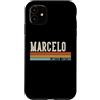 Retro Vintage Personalized Family Names Custodia per iPhone 11 MARCELO Retro Vintage Uomo Bambini Ragazzi Nome
