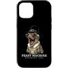 Thanksgiving Feast Funny Steampunk Pilgr Custodia per iPhone 12/12 Pro T-Rex Dinosauro Vintage Retro Turchia Cena Giorno Vendemmia Autunno