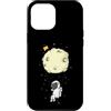 Universe star planets solar Sun ufo moon Custodia per iPhone 12 Pro Max Astronauta con luna paracadute