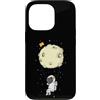 Universe star planets solar Sun ufo moon Custodia per iPhone 13 Pro Astronauta con luna paracadute