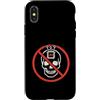 Anti AI Skull Distressed Designs Custodia per iPhone X/XS Stop AI - Skull Warning - Dì no all'intelligenza artificiale