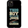 Jazz Band Bassoon Player Merch With Retr Custodia per iPhone 11 Pro Max Questo Ragazzo Corre Su Gesù E Fagotto