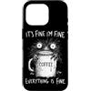 It's Fine I'm Fine Everything Is Fine Co Custodia per iPhone 16 Pro It's Fine I'm Fine Everything Is Fine Coffee Frog Sarcastico