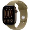 Apple Watch Series 12 GPS 46 mm Smartwatch | Cassa in alluminio color bronzo scuro con cinturino Sport oliva - M/L