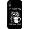 It's Fine I'm Fine Everything Is Fine Co Custodia per iPhone XR It's Fine I'm Fine Everything Is Fine Caffè Pollo Umorismo