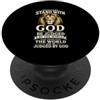 Funny Christian Faith Humor Quote Gifts Preferirei stare con Dio Christian Lion Religious Faith PopSockets PopGrip Adesivo