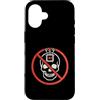 Anti AI Skull Distressed Designs Custodia per iPhone 16 Stop AI - Skull Warning - Dì no all'intelligenza artificiale