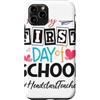 TeeaxArt First Day Of School Apparels Gi Custodia per iPhone 11 Pro Headstart insegnante felice primo giorno di scuola ritorno a scuola