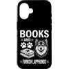 Funny Finnish Lapphund And Book Design Custodia per iPhone 16 Libri E Lapphunds Finlandesi Divertente Lapphund Finlandese