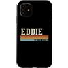 Retro Vintage Personalized Family Names Custodia per iPhone 11 Eddie Retro Vintage Uomini Bambini Ragazzi Nome