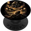 Game Day Bleachers Casco da calcio vintage, stadio, luna, notte e autunno PopSockets PopGrip Adesivo