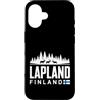Lapland Finland Travel Souvenirs Custodia per iPhone 16 Lapponia Finlandia Skyline Badge viaggio souvenir