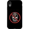Anti AI Skull Distressed Designs Custodia per iPhone XR Stop AI - Skull Warning - Dì no all'intelligenza artificiale