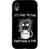 It's Fine I'm Fine Everything Is Fine Co Custodia per iPhone XR It's Fine I'm Fine Everything Is Fine Caffè Pollo Umorismo
