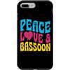 Jazz Band Bassoon Player Merch With Retr Custodia per iPhone 7 Plus/8 Plus Simbolo di pace amore e fagotto cuore hippie pace