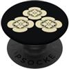 Digital Homestead Orientale Vintage Giallo Pallido Asakura Clan Giapponese Kamon Mon PopSockets PopGrip Adesivo