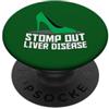 Liver Awareness Month Green Ribbon Suppo Stomp Out malattie del fegato Supporto cura consapevolezza delle malattie del fegato PopSockets PopGrip Adesivo