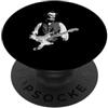 President Abe Lincoln Playing Guitar Roc Abraham Lincoln Suonare Chitarra Elettrica Vintage Rock PopSockets PopGrip Adesivo